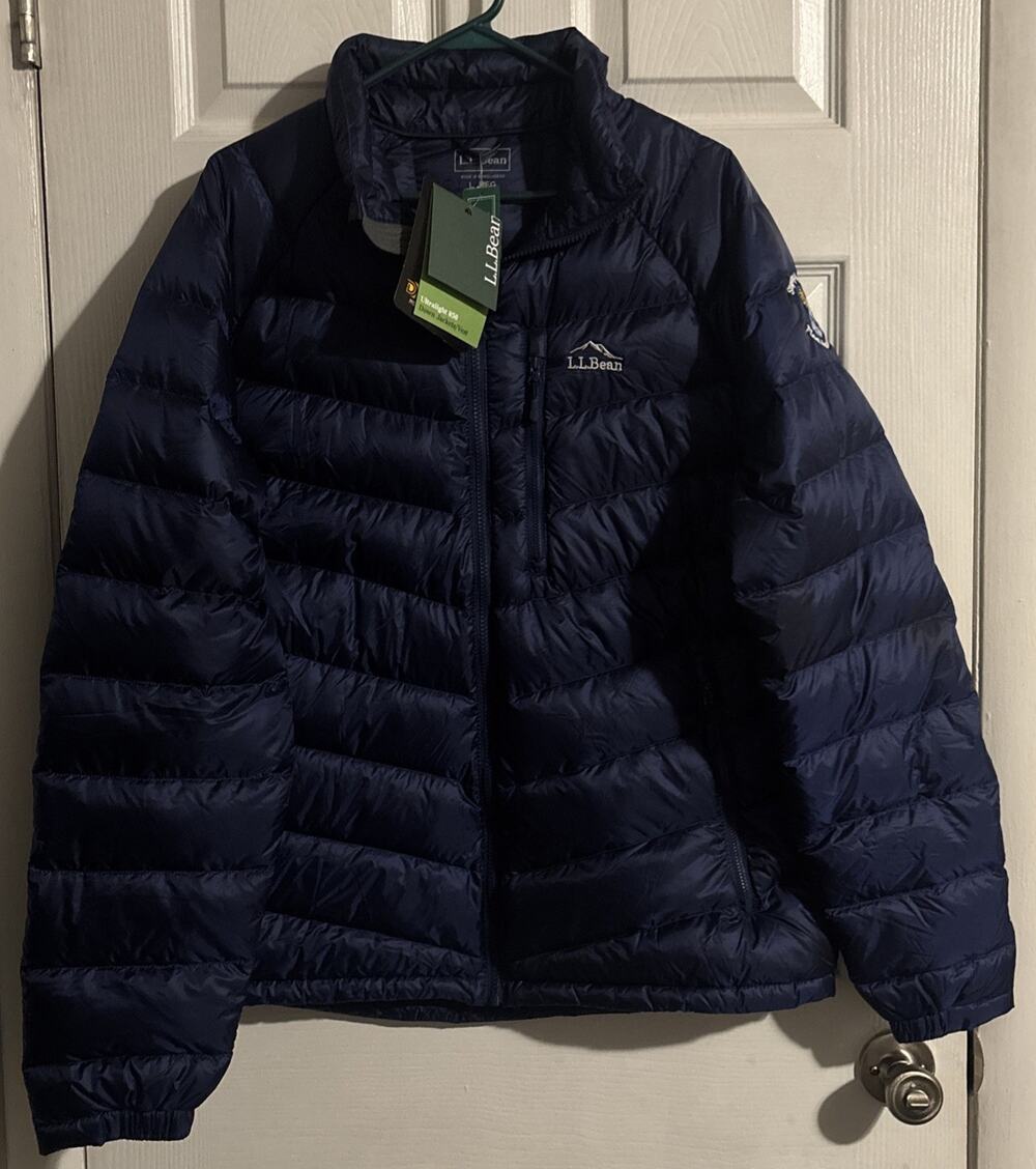 LL Bean Downtek 850 DOWN Pertex Quantum Jacket Size L “Staying On Top” Patch
